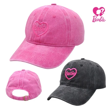 2023 Бейсболка с вышивкой Love Barbie Y2K Girls Ins Hat в стиле ретро, Модная женская Универсальная Кепка с козырьком, Регулируемый Солнцезащитный Козырек, Подарки