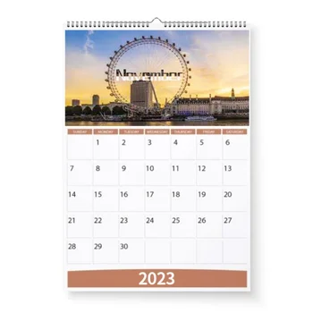 печать ежемесячного настенного календаря на китайской бумаге 2023 года