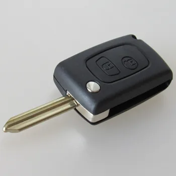 Замена DAKATU Модифицированный Флип-складной чехол для автомобильных ключей с дистанционным управлением с 2 кнопками FOB для Peugeot Partner Boxer SX9