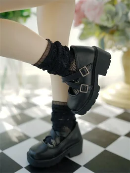 Обувь BJD / SD 1/4, Bear Sister, MSD, 1/6 с квадратной головкой, на высоком каблуке с перекрестной пряжкой, аксессуары для маленьких кожаных кукол