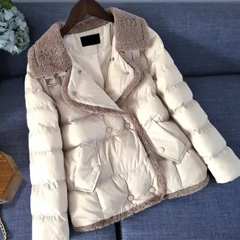 Утепленная стеганая куртка женская зимняя одежда повседневная свободная женская стеганая куртка утепленная теплая короткая стеганая куртка одежда