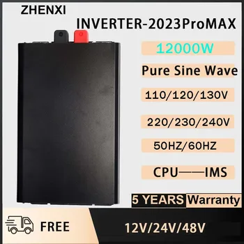 ZHENXI 12000W 12/24/48 В до 220 В/230 В/240 В Чистый Синусоидальный Солнечный Инвертор постоянного тока в Переменный Источник питания Инверторная Батарея
