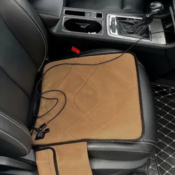 Подушка для автомобильного сиденья с электрическим подогревом, заряжающийся от USB Коврик для подогрева дивана с 3 скоростями нагрева, складной коврик для трибун, кемпинга, рыбалки