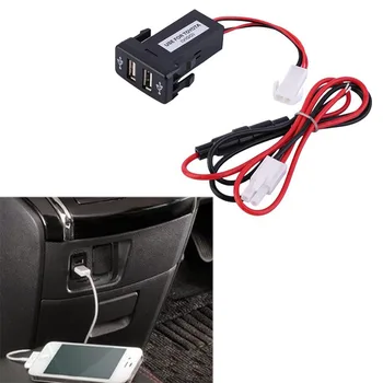 Профессиональная автомобильная розетка с двумя USB-портами, адаптер зарядного устройства для телефона TOYOTA VIGO