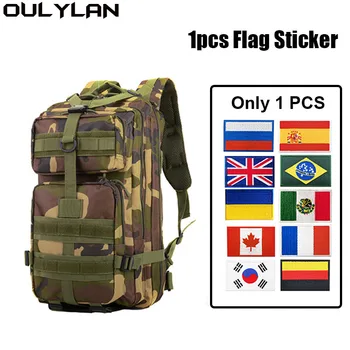 Oulylan Альпинистский рюкзак Мужской 3P Военная сумка Molle для кемпинга Большой емкости 35 л Тактический походный рюкзак среднего размера